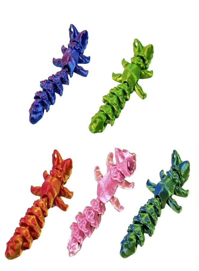 YZYDF Articulated Fox Figurine Keychain, 3D Printed Multi Joint Movable Fox Keychain for Decoration and Play - Image 3